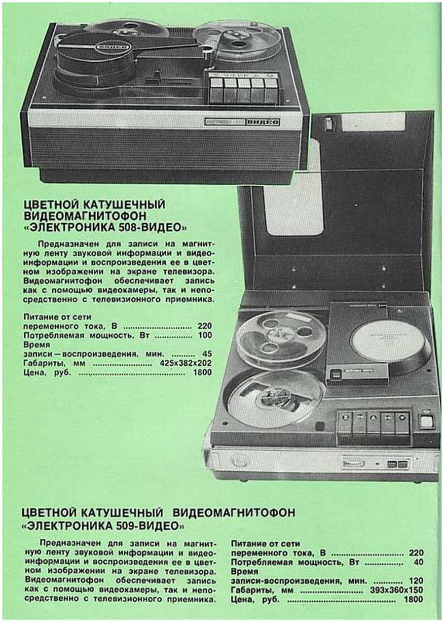 Краткий рассказ о истории советских видеомагнитофонов марки «электроника»