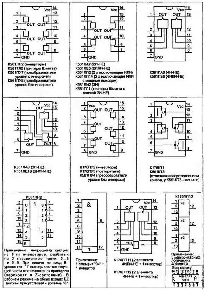 Микросхема к155ла7 описание и схема включения