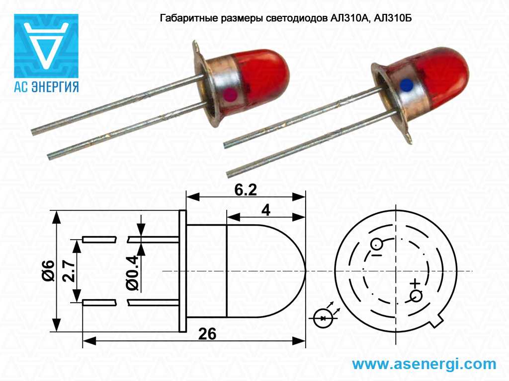 Светодиод ал307: характеристика, цоколевка и маркировка