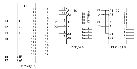 К155ид1 схема включения