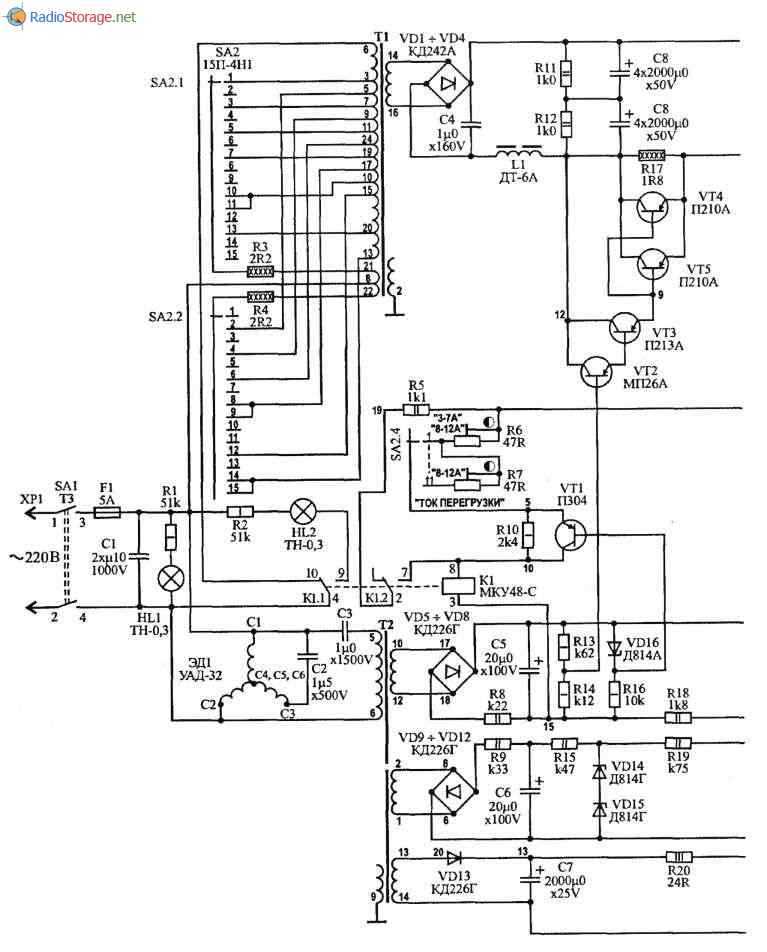 Схема блок питания б5 8