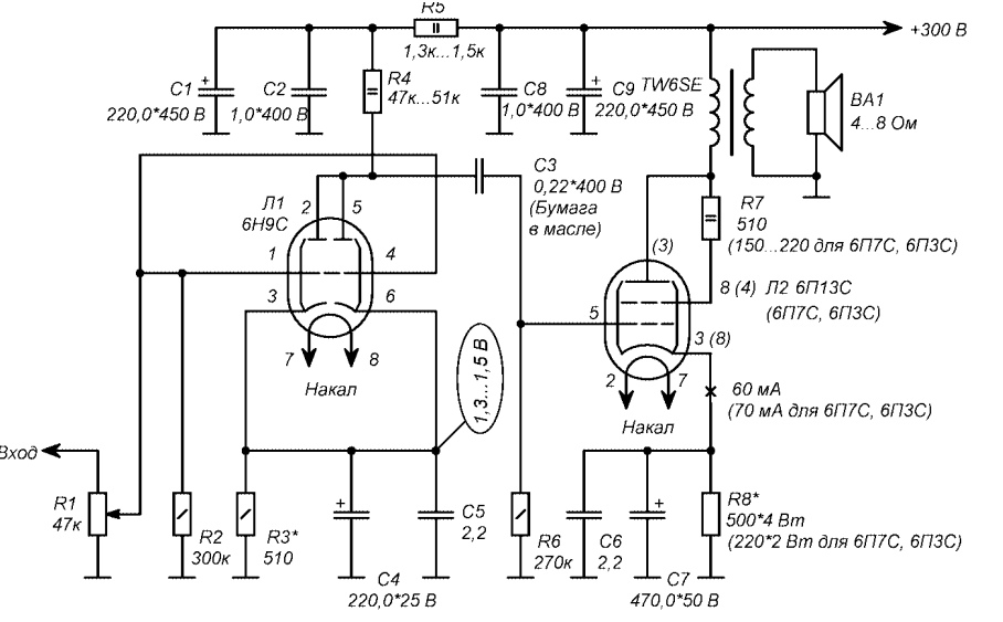 Лампа 6н2п характеристики: цоколевка, замена и аналоги