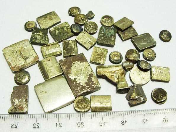 Содержание драгоценных металлов в радиодеталях
