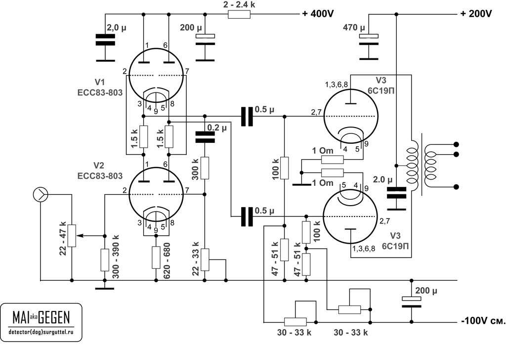 6п9 схема усилителя