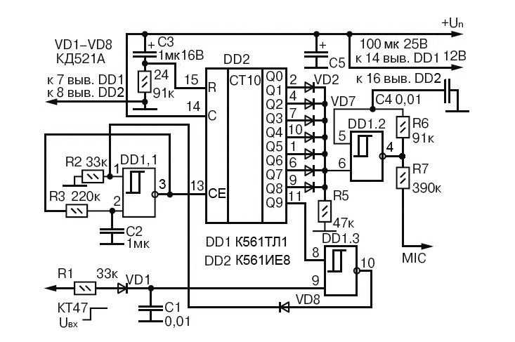 Микросхема к561ие1 описание и схема включения - 85 фото
