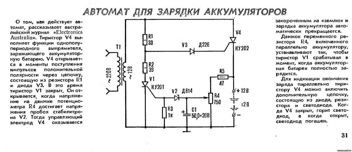 Характеристиках тиристора ку202н
