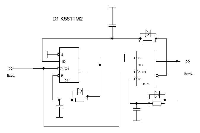 Схема мультивибратора на к561тм2