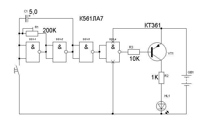 Схема мультивибратор на к561ла7