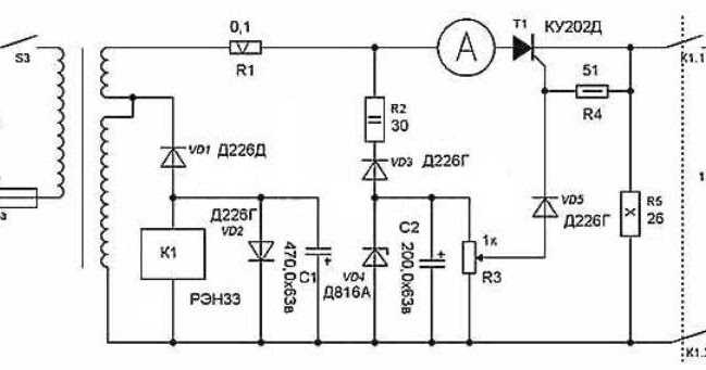 Зарядное устройство на тиристоре ку202н схема