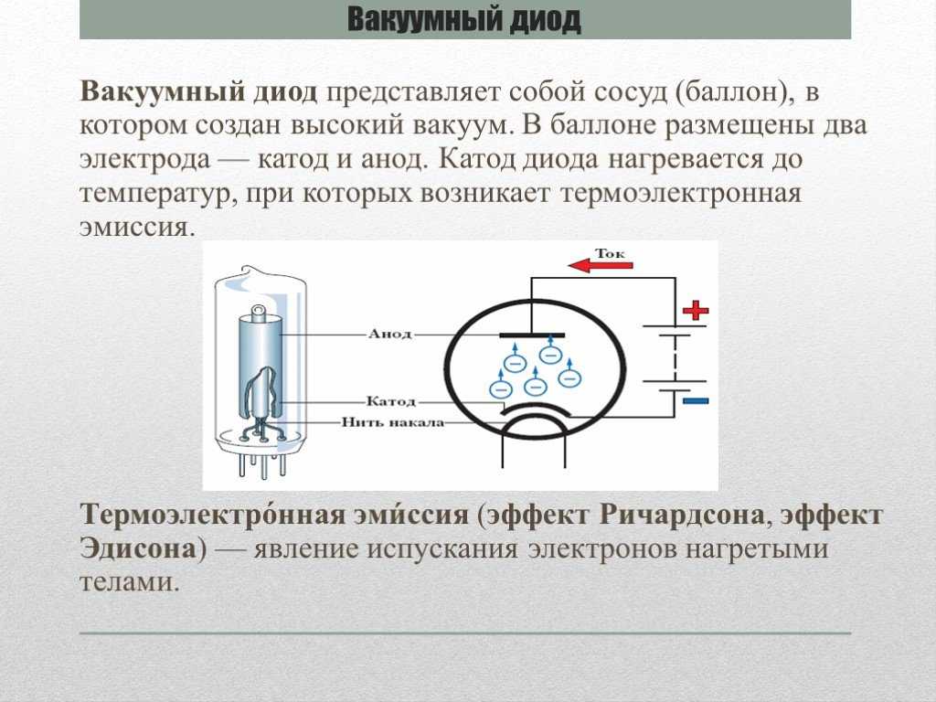 Электрон в вакууме. Устройство и принцип работы вакуумного диода. Электрический ток в вакууме электровакуумный диод. Вакуумный диод Флеминга схема. Вакуумный диод анод и катод.