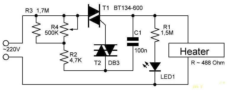 Bt134w схема включения